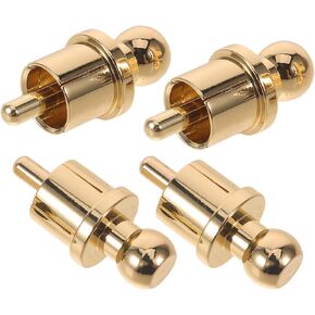 Toyvian 4pcs Audio Plug Cover Gold Plated Metal Dust Caps for Interfaces | Reusable Input Protectors, Signal Support, Contact Failure Reduction, Dust Shielding for Audio Connectors in Saudi Arabia