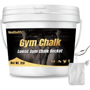 2LB Loose Gym Chalk Bucket, Lifting Chalk, Premium Chalk Powder with Chalk Bag & Spoon for Weightlifting, Gymnastics & Climbing in Saudi Arabia