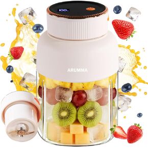 خلاط عصير محمول للعصائر والمخفوقات مع شاشة USB تغيير شفرات قوية مزج 47oz 1350ML خلاط كأس عصير محمول لاسلكي لسحق الفاكهة الصغيرة الجليد المطبخ صالة الألعاب الرياضية في الهواء الطلق in Saudi Arabia
