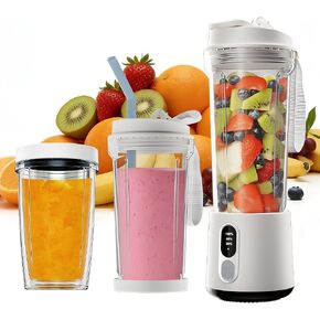 Portable Blender for Shakes and Smoothies - 300 Watt Small Blender 500ML Electric Juicer Personal Blenders for Shakes and Smoothies Portable juicer with Type-C Rechargeable in Saudi Arabia