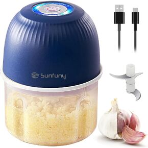 Mini Food Processor Cordless Chopper Set w/Multi 3 Bowl(400ml+250ml+100ml) | 6+3+2 Stainless Steel Blades, Safe PP/PS Jar, Small USB-C Rechargeable Garlic Chopper, Wireless Electric Veggie Meat Blender in Saudi Arabia