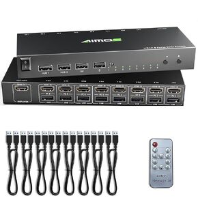 HDMI KVM Switch 8 Computers 1 Monitor, 8 Ports USB 3.0 KVM Switcher Support 4K@60Hz for 8 PC Share Keyboard and Mouse, Support Hotkey Switching Way in Kuwait