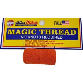 Atlas Mike’s Magic Thread – No-Knot Bait Thread for Tying Roe Sacs, Holding Soft Baits & Securing Chicken Liver or Shrimp – Elastic Fishing Thread with Optional Dispenser in Saudi Arabia