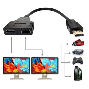 Marmoin Hdmi Splitter 1 in 2 Out, Copy Same Content to 2 Screens Not Expand | HDMI Splitter 1080p 1x2 Cables Male to Dual Female for HDTV,Monitor,Projector, Only Mirror Two Same-Size TVs at The Same Time in Saudi Arabia