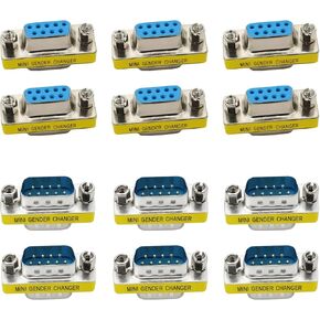 9 Pin RS-232 Adapter 12-Pack, DB9 Male to Male and Female to Female Serial Cable Gender Changer in Kuwait