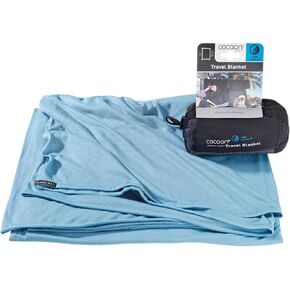 COCOON Coolmax Travel Blanket - Black | Quick-drying COOLMAX fabric, Breathable moisture-wicking comfort, Lightweight compact blanket for travel and camping in Saudi Arabia