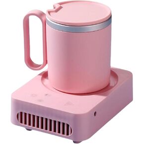 Electric Beverage Warmer and 2 in 1 Desktop Cup with Aluminum Heat Sink Keeps Cool, Pink in Saudi Arabia