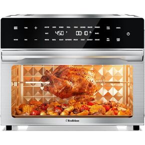 Beelicious 32QT Extra Large Air Fryer, 19-In-1 Air Fryer Toaster Oven Combo with Rotisserie and Dehydrator, Digital Convection Oven Countertop Airfryer Fit 13" Pizza, 6 Accessories, 1800w, Black in Saudi Arabia