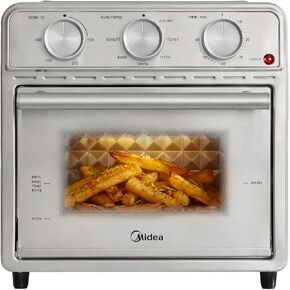 Midea Flexify Pro French Door Air Fryer Toaster Oven, 26.4 QT | Premium Cooking Experience with Precision Heat, Easy-Clean Enamel Interior & Modern Control, Stainless steel in Saudi Arabia