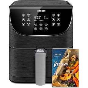 COSORI Pro Gen 2 Air Fryer 5.8QT, Upgraded Version with Stable Performance & Sleek New Look, 13 One Touch Functions, 100 Paper & 1100 Online Recipes, Dishwasher-Safe Detachable Square Basket, Black in Saudi Arabia