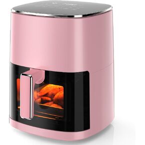 Sweetcrispy Air Fryer 6 Quarts with Window, 12-in-1 Square Airfryer Oven for Family, 400°F Rapid Air Crispy Technology, Roast Bake Dehydrate, Nonstick & Easy-Clean Basket in Saudi Arabia
