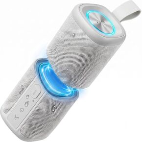 KOVE Kommuter Splittable Waterproof Bluetooth Speaker System (Sand) | Dual Splittable IPX7 Waterproof Speakers - 20W Stereo Sound, Sync Up to 100 Units, 6H Playtime - Wireless Surround Sound in Saudi Arabia
