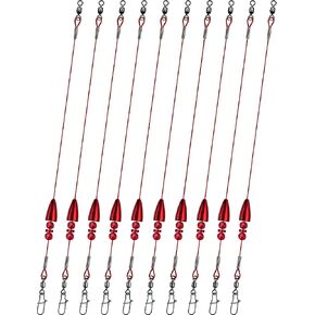 Texas Rigs 10 Pack, Pre-Rigged Bass Fishing Rig with Bullet Weight, Swivel & Snap, Weedless Soft Plastic Rig for Largemouth & Smallmouth Bass in Kuwait