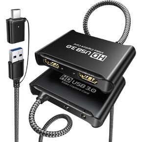 ByteWave USB 3.0 HDMI Video Capture Card, 4K Passthrough, HD 1080P60 Output | Metalshell, Plug & Play, HDMI to USB C Audio Video Game Capture Device for Streaming, Cam Link for Switch2/PS5/Xbox/PC/OBS in Saudi Arabia