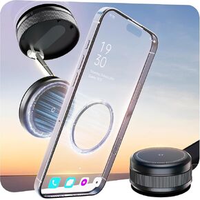 2026 Upgraded 360° Vacuum Magnetic Car Phone Holder for Magsafe [96+LBS Strongest Suction & 2800gf Strongest Magnetic], Adjustable Car Phone Mount for Your Car/Gym/Mirror/Shower for iPhone & Android in Saudi Arabia