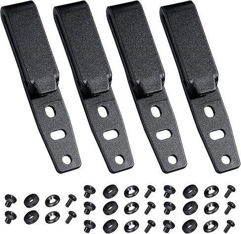 Holster Belt Clips Knife Belt Clip Hardware with Screws Adjustable Kydex Holster Molle Adapter with Mounting Hardware 3 Hole Tactical Black for Outdoor Activity in Kuwait