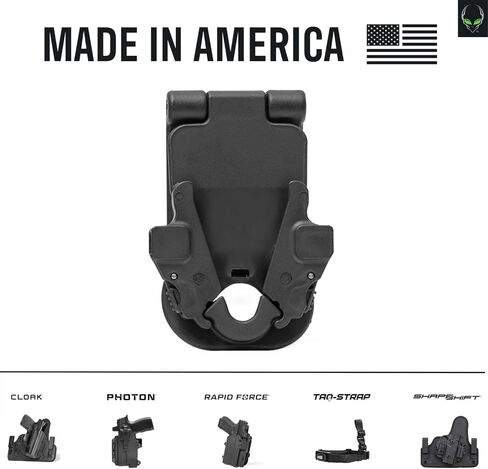 Alien Gear Locking Belt Slide – Fits 1.5" to 2.25" Belts – QDS Compatible Holster Attachment – Professional-Grade Security – USA Made in Saudi Arabia
