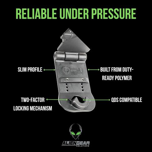 Alien Gear Locking Belt Slide – Fits 1.5" to 2.25" Belts – QDS Compatible Holster Attachment – Professional-Grade Security – USA Made in Saudi Arabia