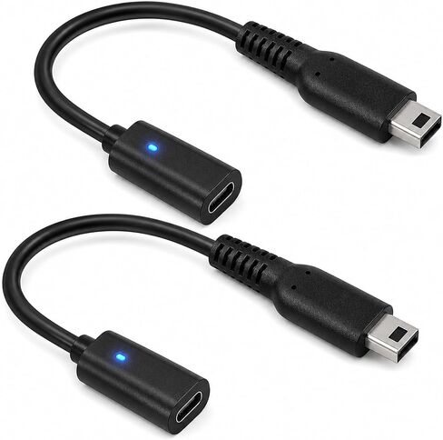 2 Pack USB C to 3DS Charging Adapter, Type-C Female to 3DS Charger Converter Compatible with Nintendo 3DS XL/3DS LL/New 3DS/2DS XL/2DS/DSi/DSi XL, Portable Charging Adapter for Handheld Game Console in Kuwait
