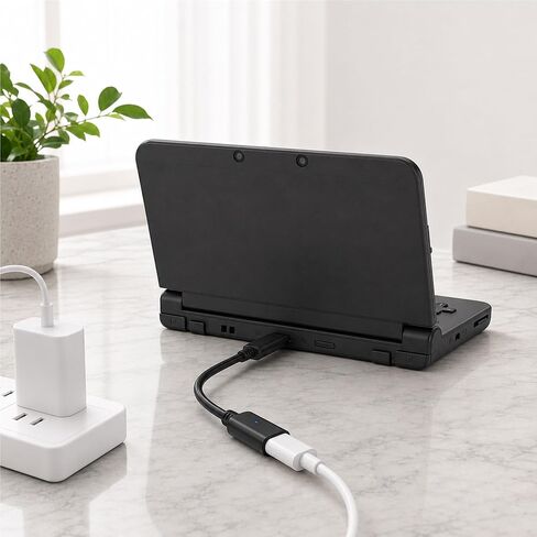 2 Pack USB C to 3DS Charging Adapter, Type-C Female to 3DS Charger Converter Compatible with Nintendo 3DS XL/3DS LL/New 3DS/2DS XL/2DS/DSi/DSi XL, Portable Charging Adapter for Handheld Game Console in Kuwait