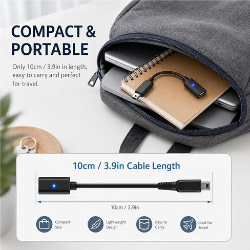 2 Pack USB C to 3DS Charging Adapter, Type-C Female to 3DS Charger Converter Compatible with Nintendo 3DS XL/3DS LL/New 3DS/2DS XL/2DS/DSi/DSi XL, Portable Charging Adapter for Handheld Game Console in Kuwait