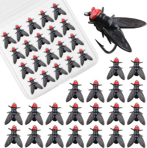 Fly Fishing Lures Kit 20PCS, Bionic Dry Flies | Sharp high-carbon hooks for Trout Bass Panfish Bluegill Sunfish Salmon. For freshwater/saltwater, streams rivers lakes ponds. in Saudi Arabia