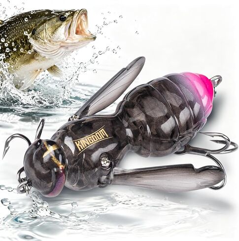 Kingdom Wasp Crawl Bait Insect Bionic Floating Fishing Lures Swimbaits Hard Artificial Baits Lure Freshwater and Saltwater Bass Carp Pike Walleye Fishing ABS Material Carbon Steel Three Book Hook in Saudi Arabia