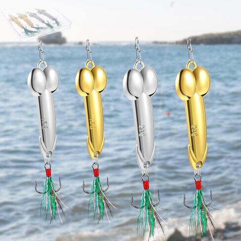 4 Pcs Funny Fishing Lures Bass Fishing Lures for Freshwater Saltwater Top Water Fish Gear Gag Gift for Fish Lovers in Saudi Arabia