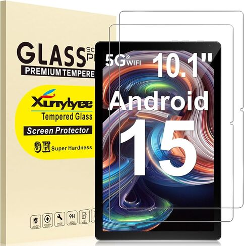 for Evermyth Tablet 10.1 Inch Android 16 15 14 Screen Protector, | Android 10.1" Upgraded Tablet 10 Inch Tempered Glass Film, 9H Hardness, Anti-Scratch [9.21" * 6.02", 234mm *153mm], 2 Pack in Kuwait