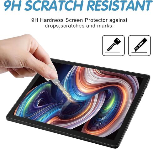 for Evermyth Tablet 10.1 Inch Android 16 15 14 Screen Protector, | Android 10.1" Upgraded Tablet 10 Inch Tempered Glass Film, 9H Hardness, Anti-Scratch [9.21" * 6.02", 234mm *153mm], 2 Pack in Kuwait