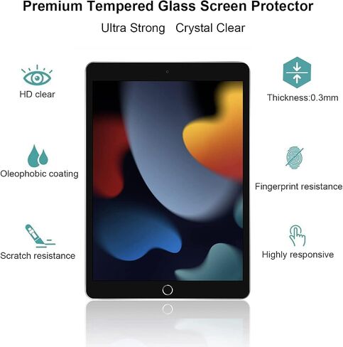Gerutek 2 Pack Screen Protector for iPad 9th/8th/7th Generation 10.2 inch in Kuwait