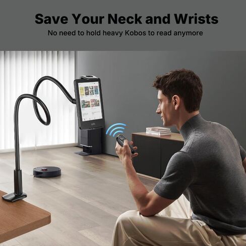 Bluetooth Remote Page Turner with Adjustable Stand for Kobo eReaders in Saudi Arabia