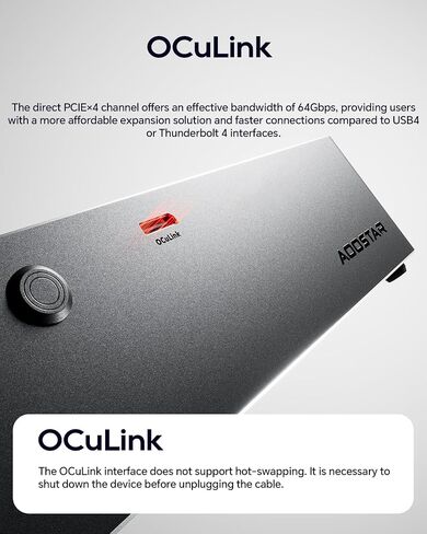 AOOSTAR AG01 External GPU Docking Station, Supports Mainstream NVIDIA and AMD Graphics Cards, Built-in 800W Power Supply, Oculink Expansion Graphics in Saudi Arabia