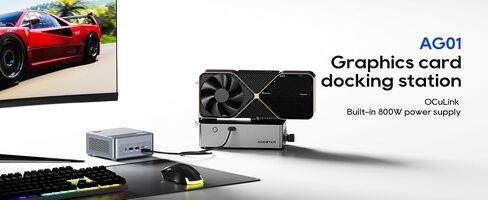 AOOSTAR AG01 External GPU Docking Station, Supports Mainstream NVIDIA and AMD Graphics Cards, Built-in 800W Power Supply, Oculink Expansion Graphics in Saudi Arabia