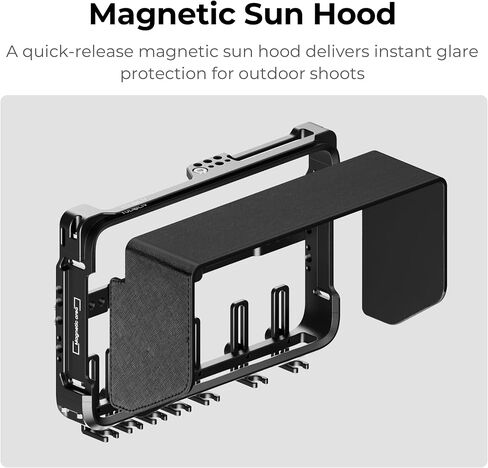 YOLOLIV YoloBox Ultra Cage, Aluminum Rig with Quick-Release Sun Hood | 1/4" Mounts,Precision CNC machining,Multiple Expansion Mounts, Lightweight,Compatible For YoloBox Ultra,Suit for Outdoor in Saudi Arabia