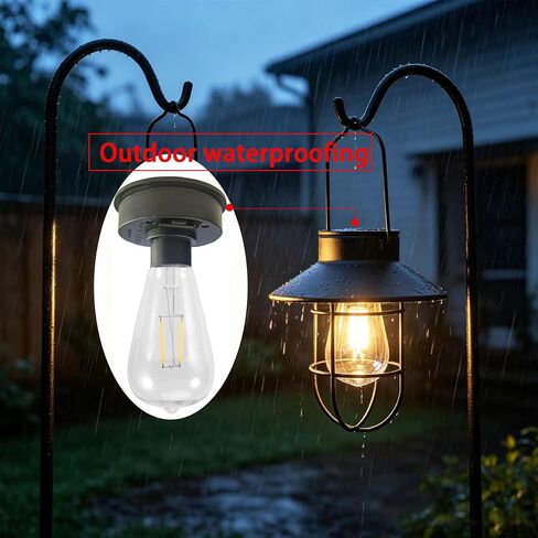 Solar Lantern Replacement Bulb, Top Solar Light Replacement with Larger Solar Panel, Durable LED Bulb for Outdoor Garden Lantern in Kuwait