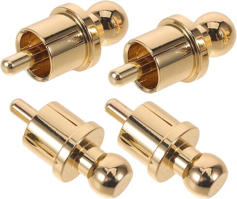 Toyvian 4pcs Audio Plug Cover Gold Plated Metal Dust Caps for Interfaces | Reusable Input Protectors, Signal Support, Contact Failure Reduction, Dust Shielding for Audio Connectors in Saudi Arabia