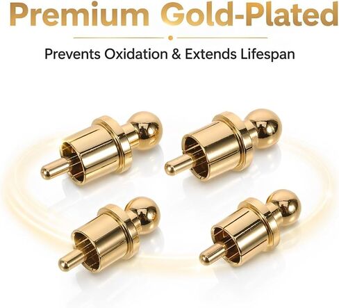 Toyvian 4pcs Audio Plug Cover Gold Plated Metal Dust Caps for Interfaces | Reusable Input Protectors, Signal Support, Contact Failure Reduction, Dust Shielding for Audio Connectors in Saudi Arabia