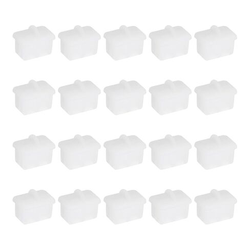 MECCANIXITY SFP Dust Covers Caps, Clear Silicone Fiber Optic Dust Caps Network Switch Port Protectors for Switches, Routers, Network Cards, Media Converters, Pack of 50 in Saudi Arabia