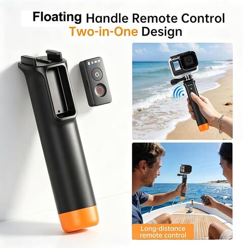 Suptig Floating Selfie Stick with Remote Control, Floating Handle Grip, Remote Handle Stick Compatible for GoPro 13/12/11/10/9/8, DJI Action 6/5 Pro, for Insta 360X2/X3/X4/X5. in Saudi Arabia