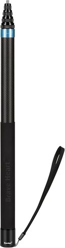 17-118"/3.0m Carbon Fiber Invisible Selfie Stick 9.8ft Extended Super Long Pole for Insta360 X6 X5 X4 Insta 360 X3 ONE X R RS Action Camera Accessories (Black) in Saudi Arabia