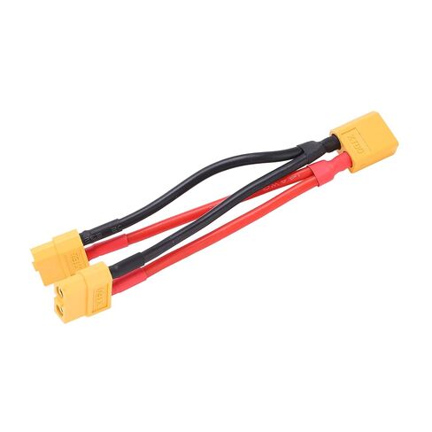كابل متوازي AMONIDA XT60، موزع Y مزدوج التمديد 1 ذكر إلى 2 سلك سيليكون أنثى، كابل فائق النعومة مقاوم للتآكل مع مادة السيليكون، مثالي للسيارات والطائرات والسيارات RC in Kuwait
