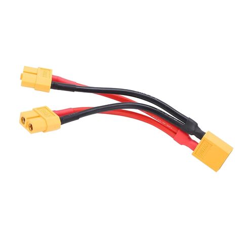 كابل متوازي AMONIDA XT60، موزع Y مزدوج التمديد 1 ذكر إلى 2 سلك سيليكون أنثى، كابل فائق النعومة مقاوم للتآكل مع مادة السيليكون، مثالي للسيارات والطائرات والسيارات RC in Kuwait