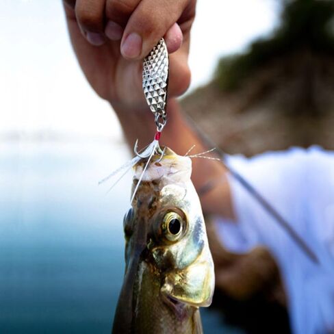 Sougayilang Fishing Spoons Hard Fishing Lures Treble Hooks Salmon Bass Metal Fishing Lure Baits 1/2 OZ in Saudi Arabia