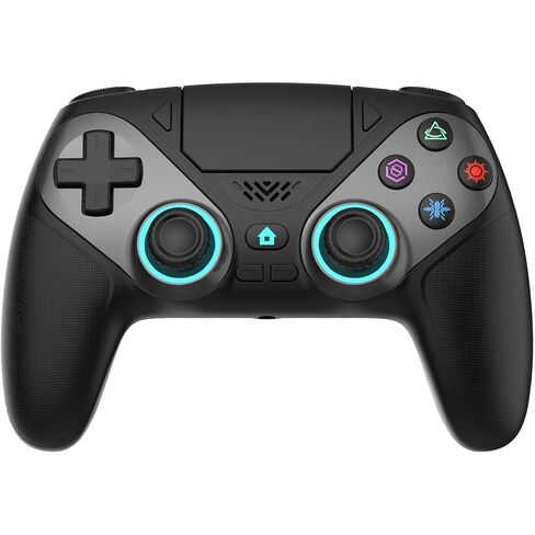 Dinosoo RGB Wireless Controller for PS5/PC - Bluetooth Gamepad with Turbo, Macro, Dual Vibration, 6-Axis Motion, 3.5mm Audio Jack, Built-in Speaker & 1000mAh Battery for PlayStation 5 | Macro, Dual Vibration, 6-Axis Motion, 3.5mm Audio Jack, Built-in Spea in Kuwait