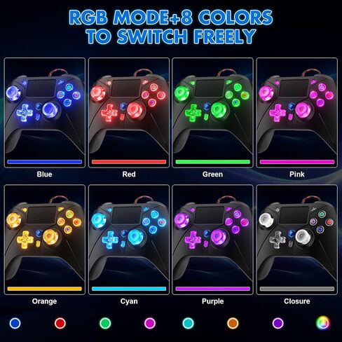 Compatible with PS5 Controller, Wired Controller for PlayStation 5/PS4/PC, Gaming Controllers, Gamepad with Dual Vibration 6-axis Gyroscope Support Turbo Macro Multi Touch Pad 3.5mm Audio Jack in Saudi Arabia