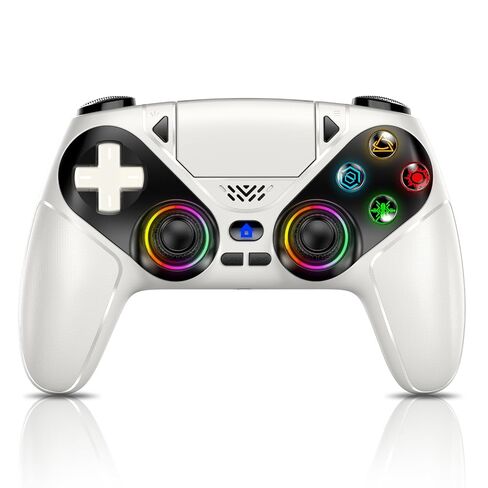 LENISUOLE Wireless Controller for PS5/PlayStation 5 & PC - Purple, Bluetooth Gamepad with Turbo, 6-Axis Motion Sensor, Programmable Buttons, RGB Lighting, 3.5mm Audio Jack, 1000mAh Battery in Saudi Arabia