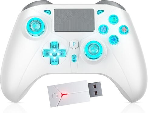 Wireless for PS5 Controller, Compatible with PS5/PS4/PC/iOS/Switch, 1000mAh Battery, Adjustable Turbo, Dual Shock Vibration, 6-Axis Motion Sensor, 3.5mm Headphone Jack for PlayStation 5 Controller in Saudi Arabia