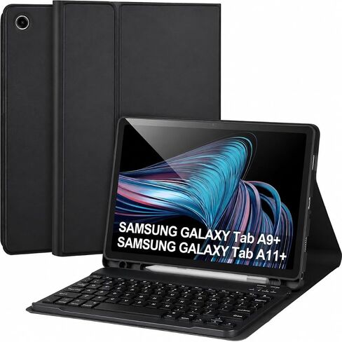 Keyboard Case for Samsung Galaxy Tab A11+/ A9+ Plus 2025/2023 11’’,Case with Keyboard for Samsung Tab A11+ with S Pen Holder,Detachable Bluetooth Keyboard for Galaxy Tab A9+ Auto Wake/Sleep,Blue in Kuwait