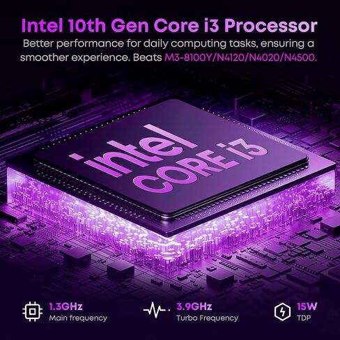 CHUWI 2 in 1 Laptop Tablet, 8GB RAM 256GB SSD, Intel Core i3 (3.9GHz) | Hi10 X2 Tablet with Magnetic Keyboard, 10.1'' HD Touchscreen Display, 5MP Camera, WiFi6, BT 5.3 in Saudi Arabia